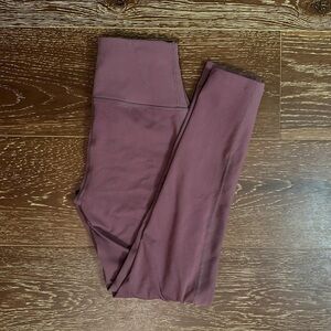 Zella Moto Ribbed High Waist Ankle Leggings in Mauve